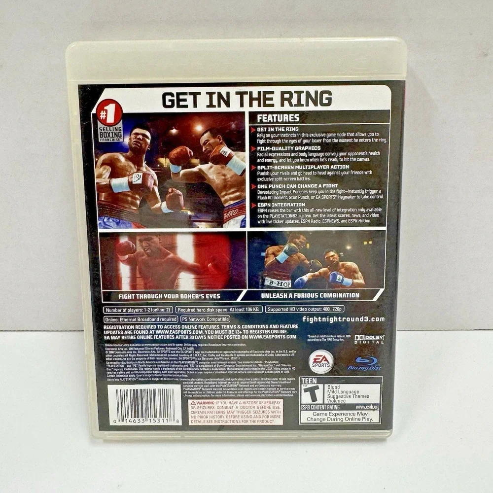 Fight Night Round 3 Sony PlayStation 3 2006 PS3 Video Game No Manual